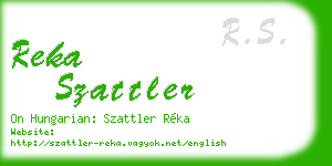 reka szattler business card